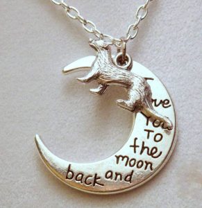 I Love You to the Moon and Back Ferret Necklace