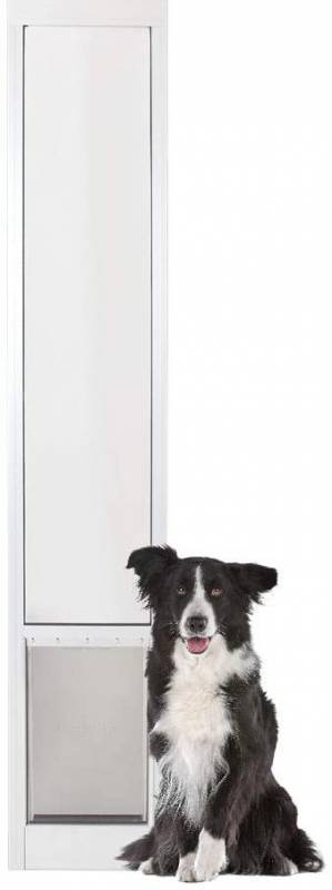 PetSafe Freedom Aluminum Patio Panel Sliding Glass Pet Door for Dogs and Cats Adjustable Frame